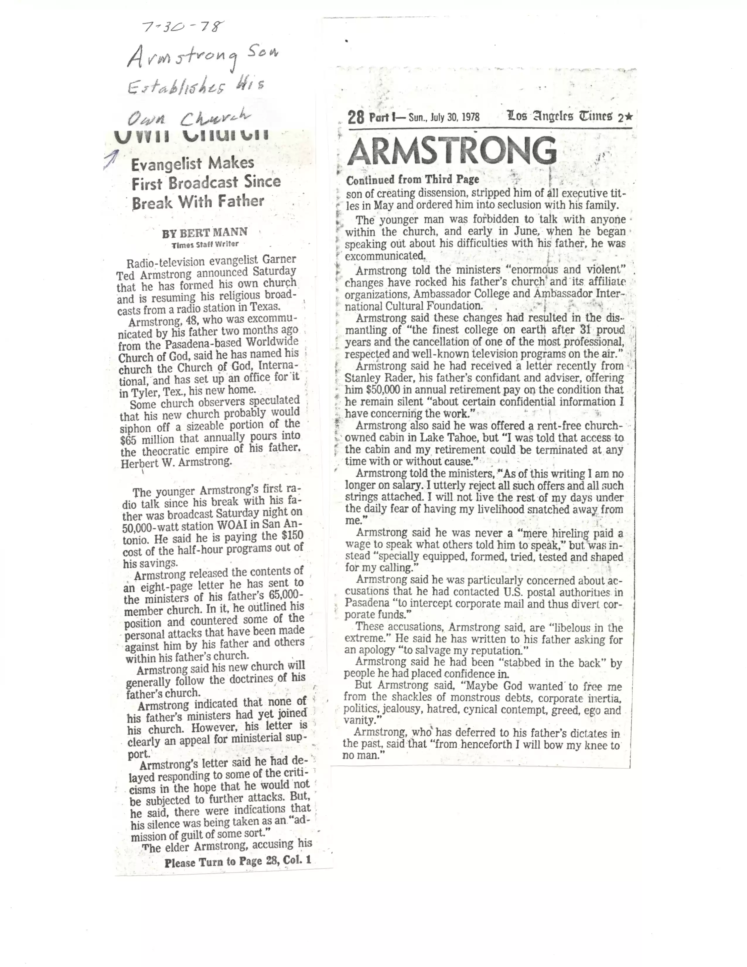 LA Times, 7-30-78